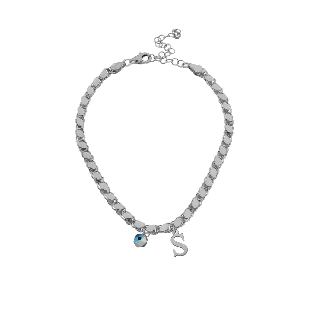 Gersten Buchstaben Armkette mit Nazar (7001246138413)