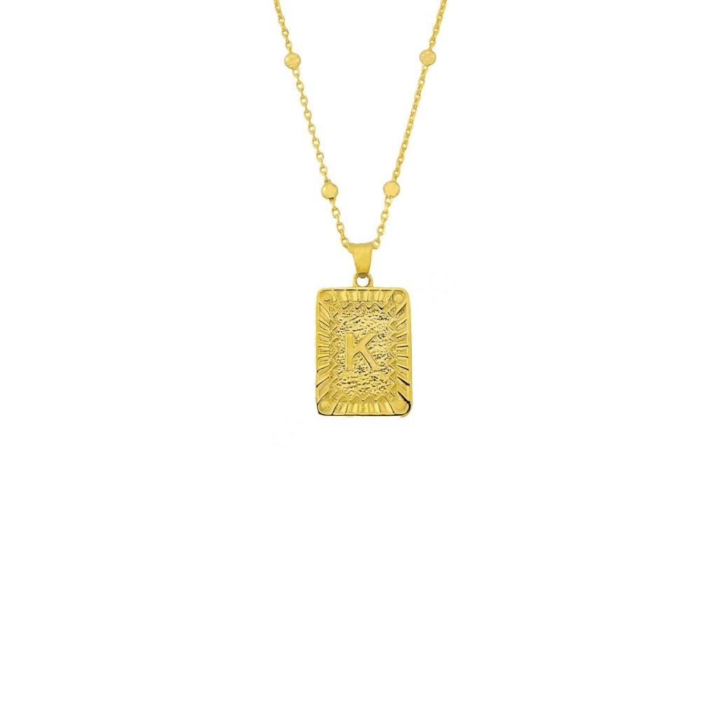 Vintage Letter Necklace (7017632727085)